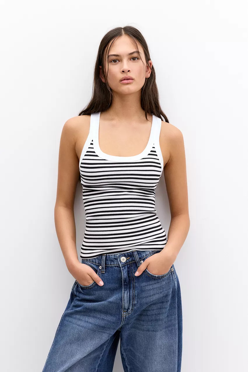 Pull&Bear Ribbed knit tank top